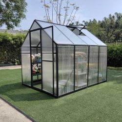 Serre de jardin en aluminium et polycarbonate 4,16 m&sup2; - 235x177x192 cm