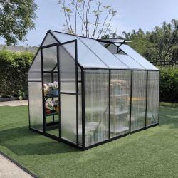 Serre de jardin en aluminium et polycarbonate 6,2 m&sup2; - 350x177x192 cm