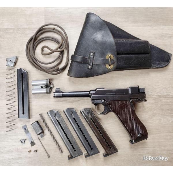 Pistolet VALMET mod�le L-35 - Calibre 9x19 + �tui cuir, 4 chargeurs et pi�ces (Occasion)