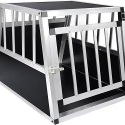 Cage de Transport Chien : Bo&icirc;te Respirante avec 1 Porte et Grille, Id&eacute;ale Voyage LIVRAISON OFFERTE