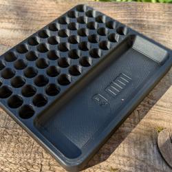 Plateau de rechargement 9mm Luger 50 &eacute;tuis + compartiment ogives