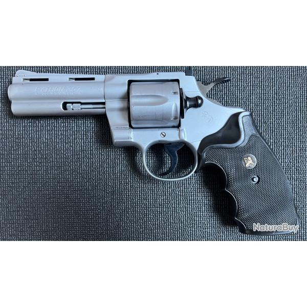 VENDS COLT PYTHON 357 38 4 POUCES INOX MATTE 1980