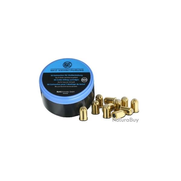 Cartouches RWS CAL.9X17 munitions d'abattage matador bleues par 50