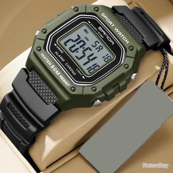 Montre Bracelet Num�rique LED Sport Militaire Chronom�tre �tanche - LIVRAISON GRATUITE