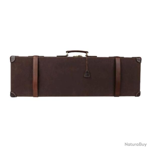 mallette �tui en Cuir et Toile Rangement Fusil Marron TOURBON Chasse � Serrure - LIVRAISON GRATUITE