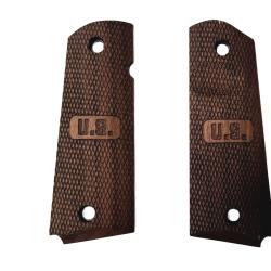 PLAQUETTES 1911 A1 BOIS US LOGO