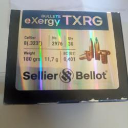 Ogives Sellier Bellot exergy TXRG sans plomb Cal 8mm (323)