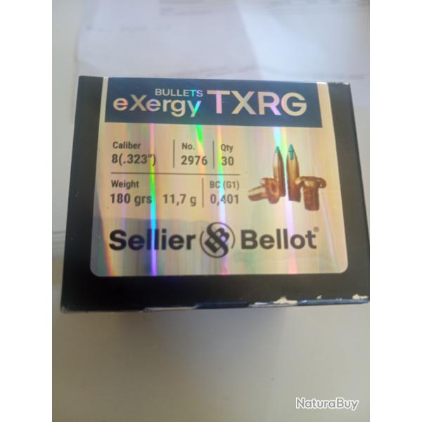 Ogives Sellier Bellot exergy TXRG sans plomb Cal 8mm (323)