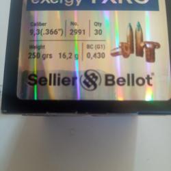 Ogives Sellier Bellot exergy TXRG sans plomb Cal 9.3mm (366)