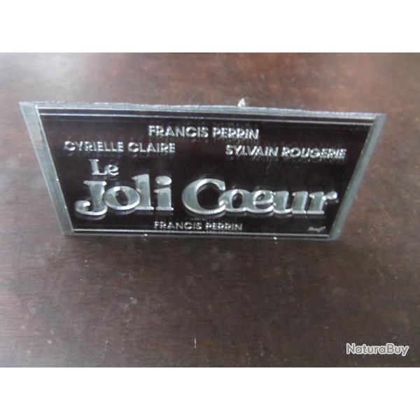 Plaque impression publicitaire film Le joli coeur de 1984
