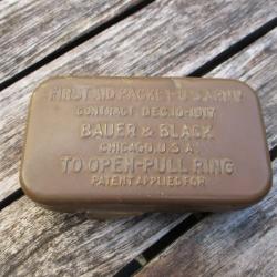 rare boite metal us d'epoque pansement ww1