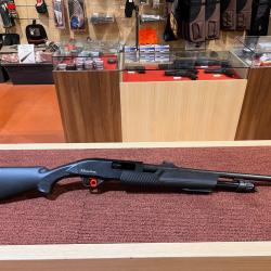 FUSIL A POMPE VERNEY CARRON P12 CALIBRE 12/76 - 55CM - RAYE - 6 COUPS - OCCASION