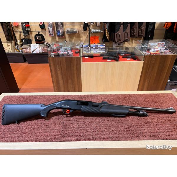 FUSIL A POMPE VERNEY CARRON P12 CALIBRE 12/76 - 55CM - RAYE - 6 COUPS - OCCASION