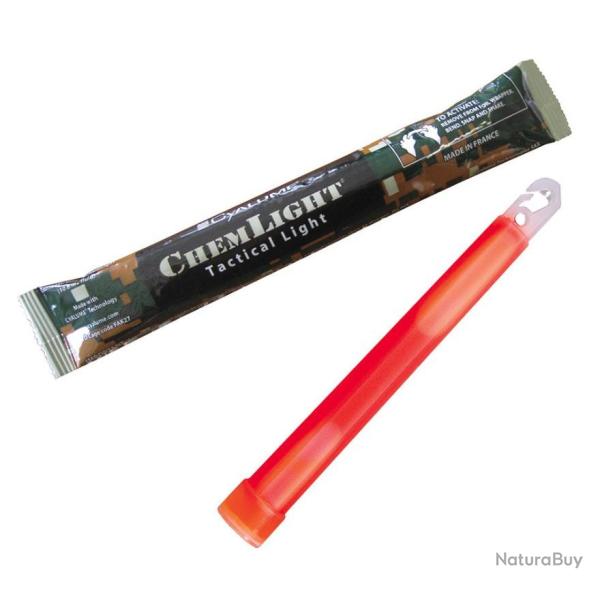 B�ton lumineux ChemLight� 15 cm - 12 heures rouge