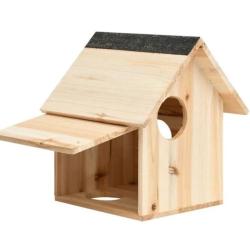 Maison &eacute;cureuil bois sapin massif 26x25x29 cm abri ext&eacute;rieur