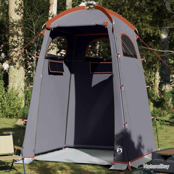 Tente de douche gris et orange imperm�able alsavelo