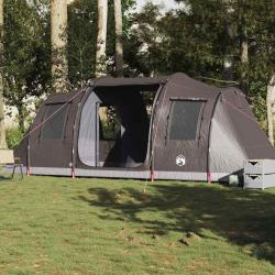Tente de camping tunnel 4 personnes marron imperm&eacute;able alsavelo