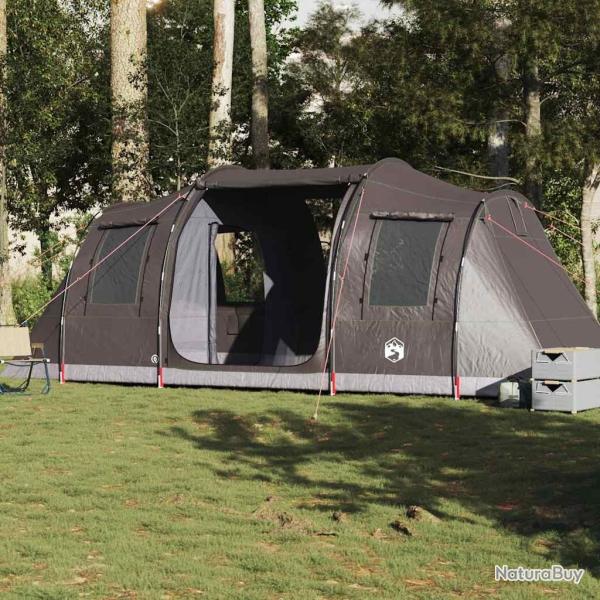 Tente de camping tunnel 4 personnes marron imperm�able alsavelo