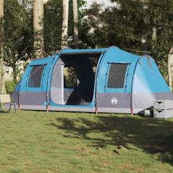 Tente de camping tunnel 4 personnes bleu imperm&eacute;able
