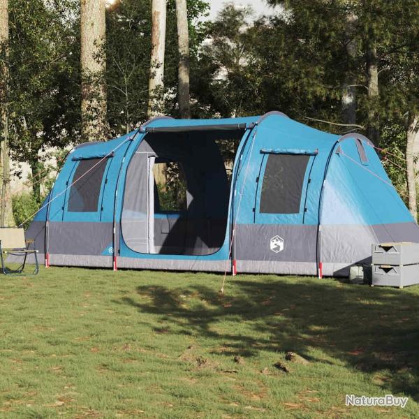 Tente de camping tunnel 4 personnes bleu imperm�able