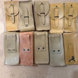 Pochette cuir pour entretien kit Mas36/ mas49-46 vide  arm&eacute;e francaise ( lot de 10 )