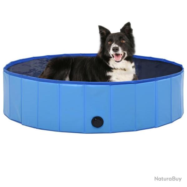 Piscine pliable pour chiens Bleu 120x30 cm PVC alsavelo
