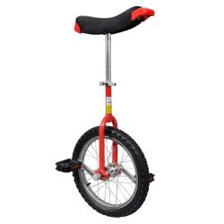Monocycle ajustable rouge 16 pouces alsavelo