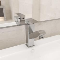 Robinet de lavabo r&eacute;tractable de bain Argent&eacute; 157x172 mm