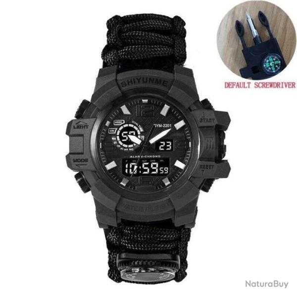 Montres num�riques LED de Sport Militaires : Boussole Ext�rieure - Multifonction LIVRAISON GRATUITE