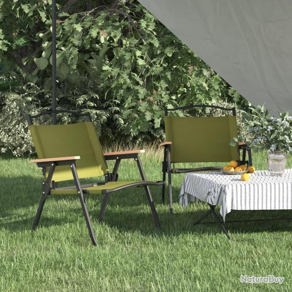 Chaises de camping lot de 2 Vert 54x43x59 cm Tissu Oxford