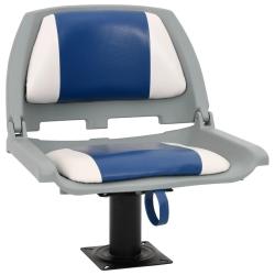Ensemble de si&egrave;ges de bateau pliables 2 pcs bleu et blanc