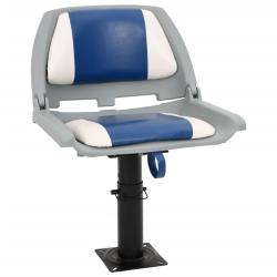 Ensemble de si&egrave;ges de bateau pliables 2 pcs bleu et blanc