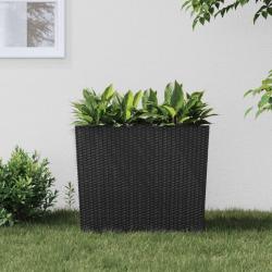 Jardini&egrave;re et int&eacute;rieur amovible anthracite 12 /44 L rotin PP