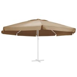 Tissu de remplacement pour parasol d'ext&eacute;rieur Taupe 610 cm