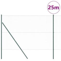 Poteau de cl&ocirc;ture. Vert 25 x 1,5 m (maille de 25 mm) Acier