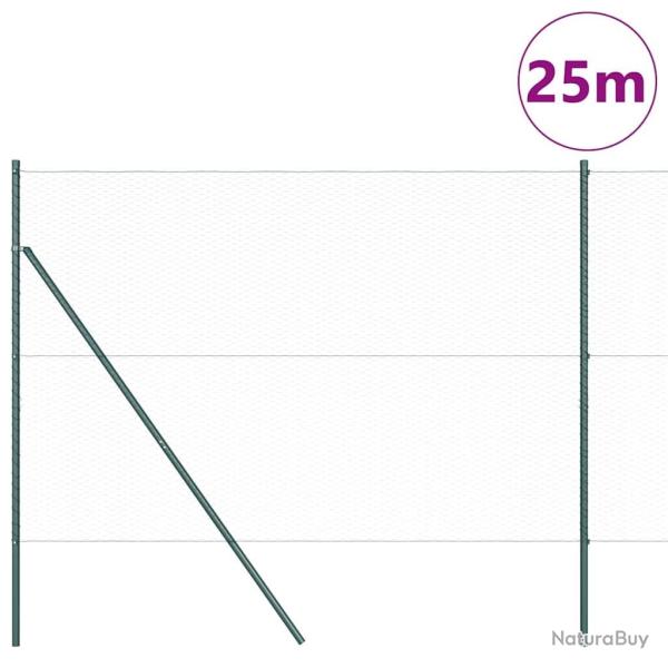 Poteau de cl�ture. Vert 25 x 1,5 m (maille de 25 mm) Acier