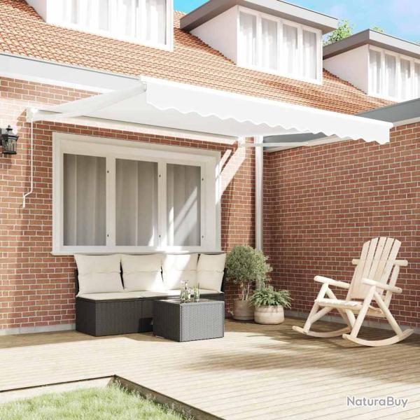Auvent r�tractable manuel blanc 300 x 250 cm