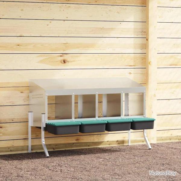 Nichoir � poules4 compartiments avec pieds en acier galvanis�