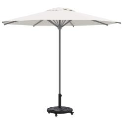 Base de parasol avec roues pour poteaux de &Oslash;38-48 mm, 13 kg, ronde