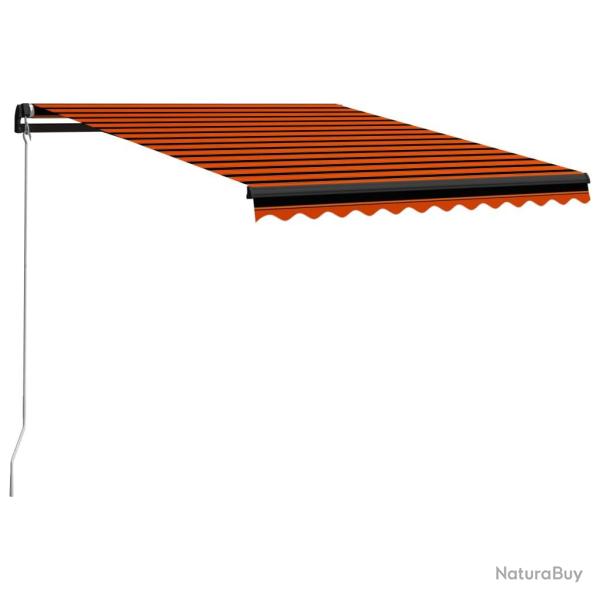 Auvent manuel r�tractable 300x250 cm Orange et marron