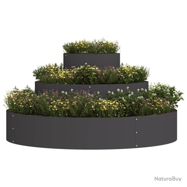 Pot en M�tal Acier/Noir Acier Grand D�corations Pot en M�tal