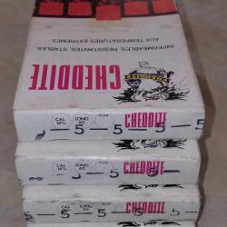 Lot cartouches 14 mm long 60 plombs 5