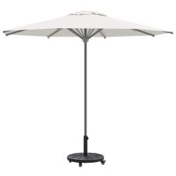 Base de parasol avec roues pour poteaux &Oslash;38-48 mm, 13 kg, ronde