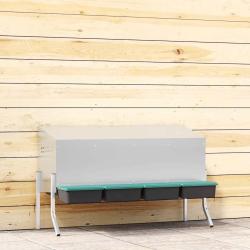 Nichoir &agrave; poules4 compartiments avec pieds en acier galvanis&eacute;