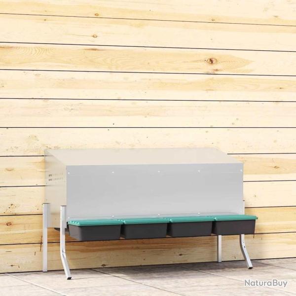 Nichoir � poules4 compartiments avec pieds en acier galvanis�