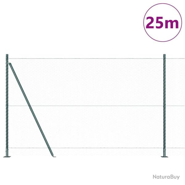 Poteau de cl�ture. Vert 25 x 1,5 m (maille de 25 mm) Acier