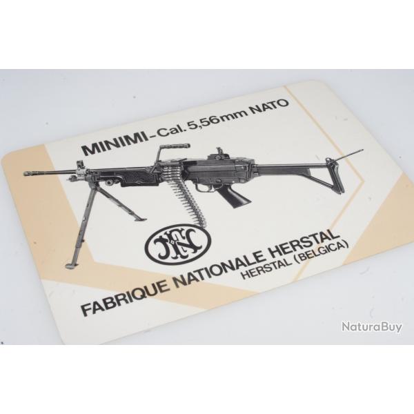 Fiche de documentation MINIMI 5.56 NATO