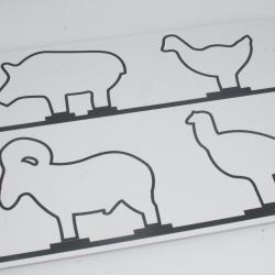 Planche PVC pour coaching silhouettes m&eacute;talliques