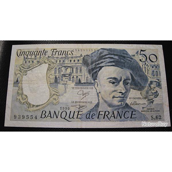 billet de 50 francs QUENTIN DE LA TOUR   de 1990