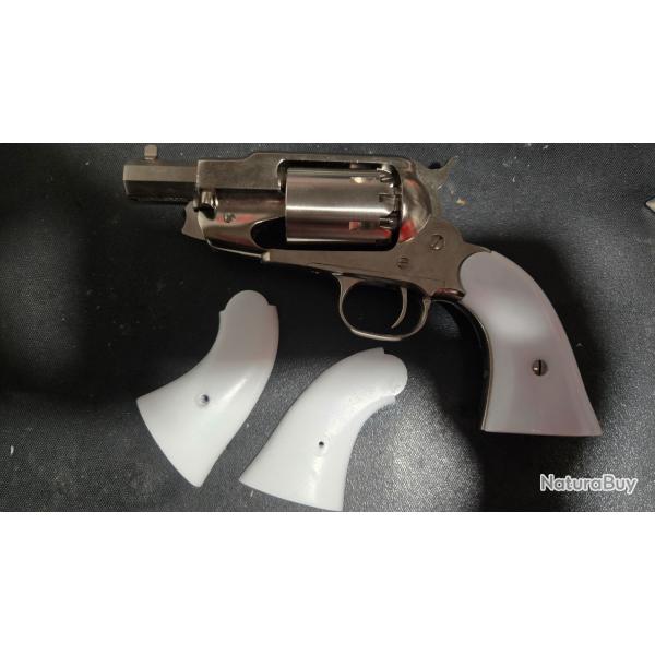 Plaquettes de crosse pour Pietta remington 1858 blanche neuves en r�sine �poxy ! Voir